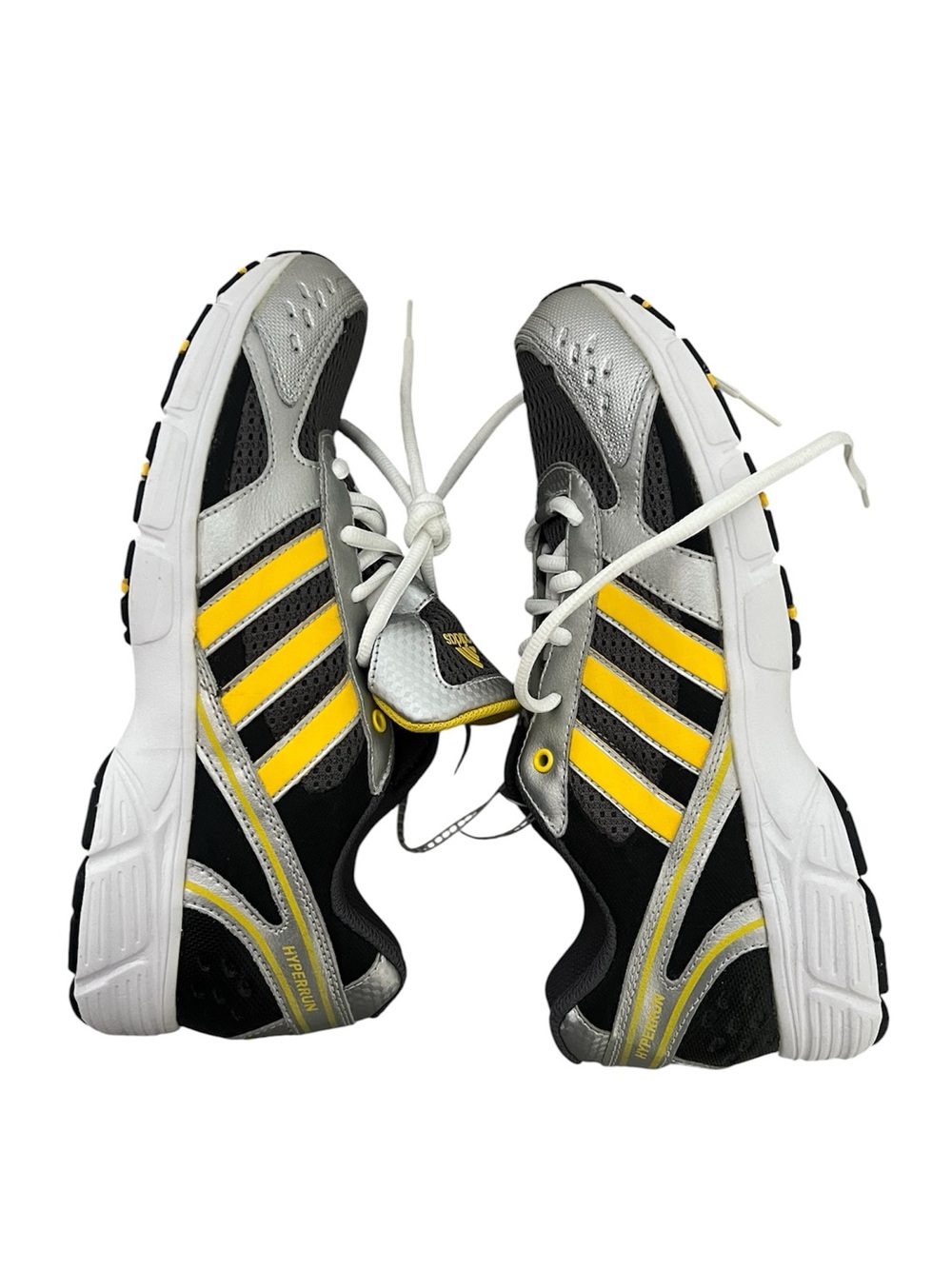 NWT Mens Adidas Hypperrun Running shoes in Black/Yellow/White/Silver/Gray